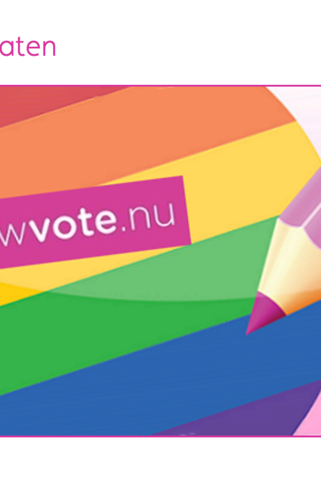 Logo van rainbowvote van COC Nederland