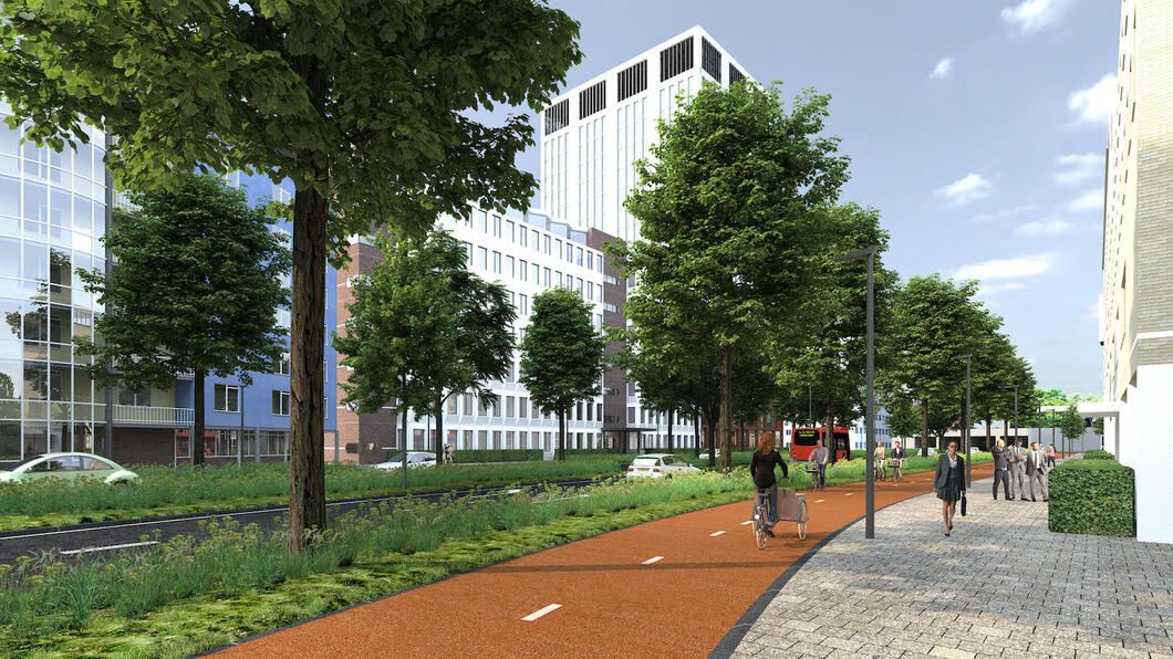 Stationsgebied Leiden groen met ruimte voor ov
