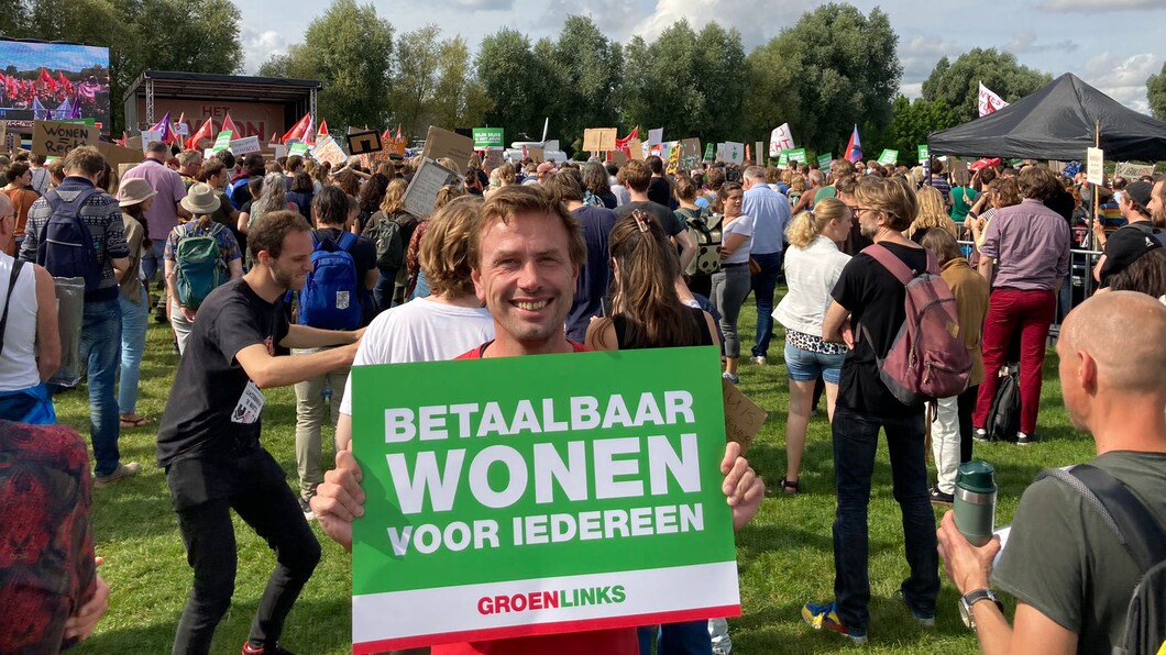 Ivo bij woonprotest