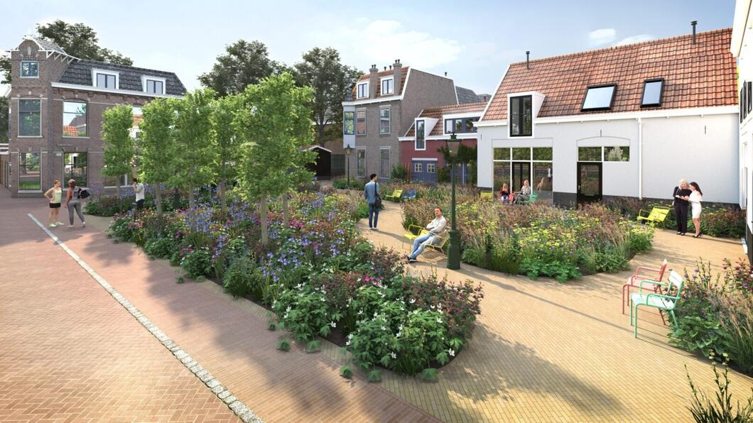 Veerplein onderdeel van Singelpark Leiden