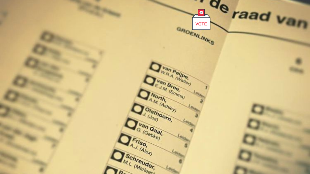 Stembiljet lijst GroenLinks met vote icoontje