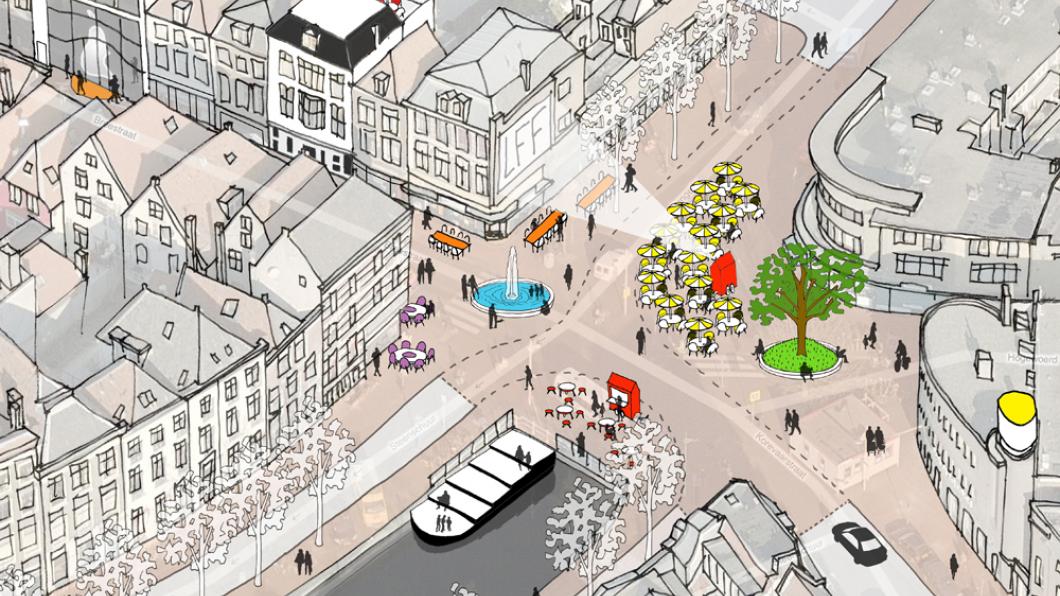 Visualisatie Gangusplein door Stadslab