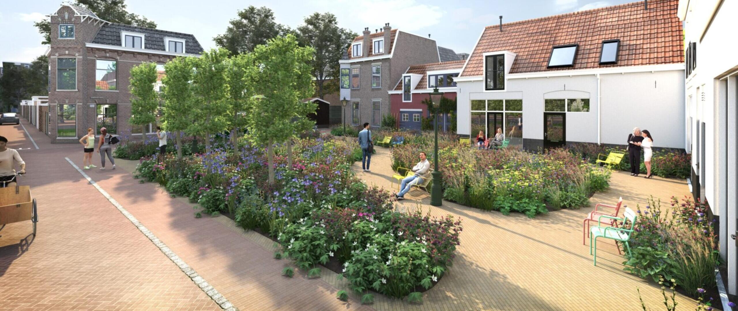 Veerplein onderdeel van Singelpark Leiden