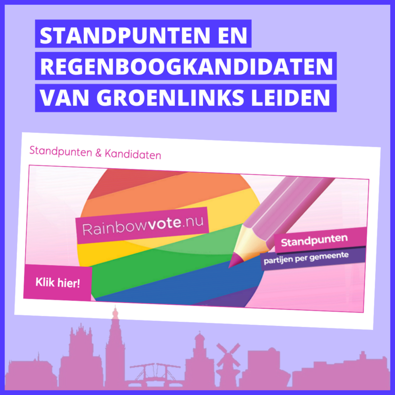 Rainbowvote-logo met paars kader