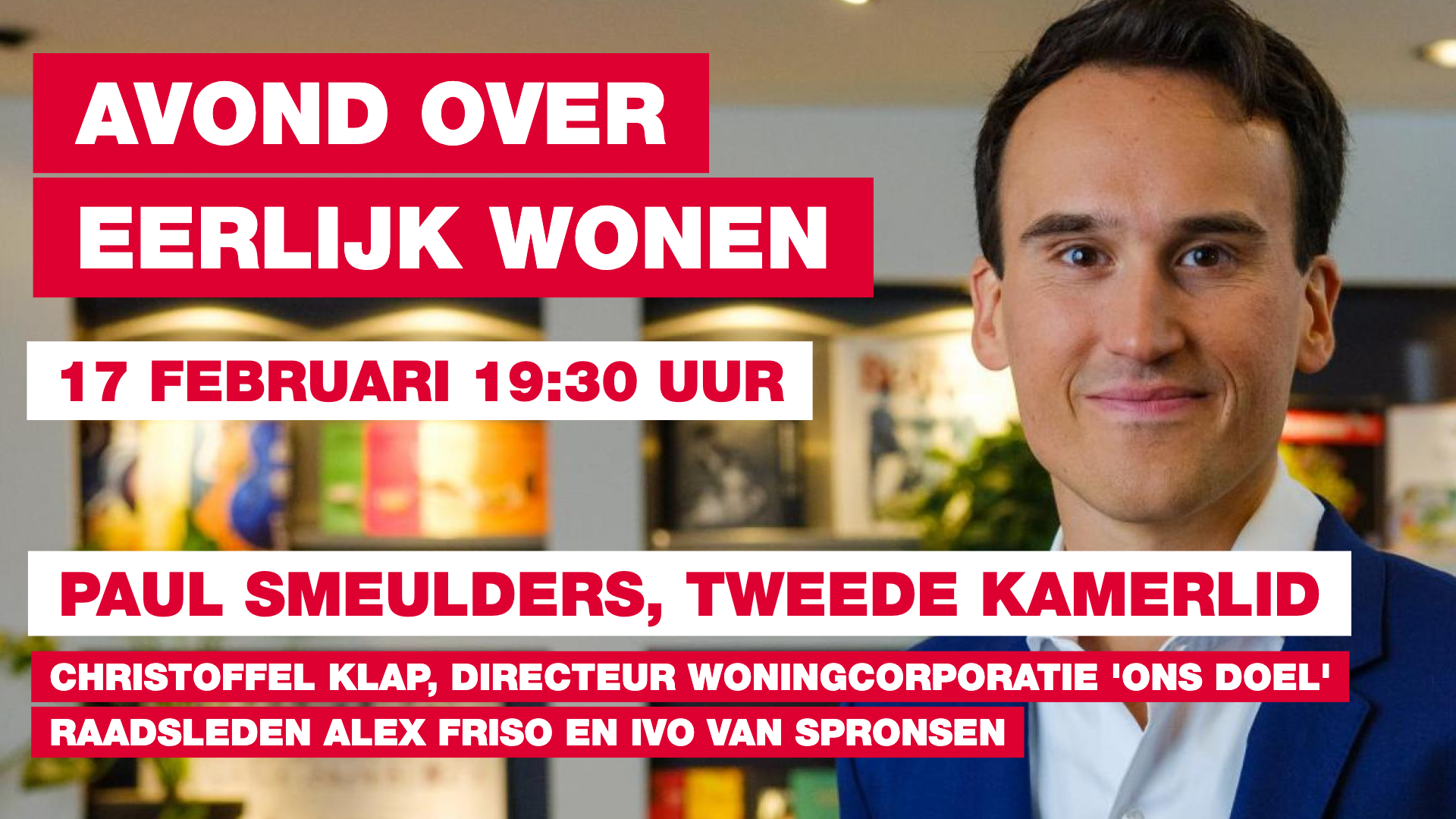 Avond eerlijk wonen banner
