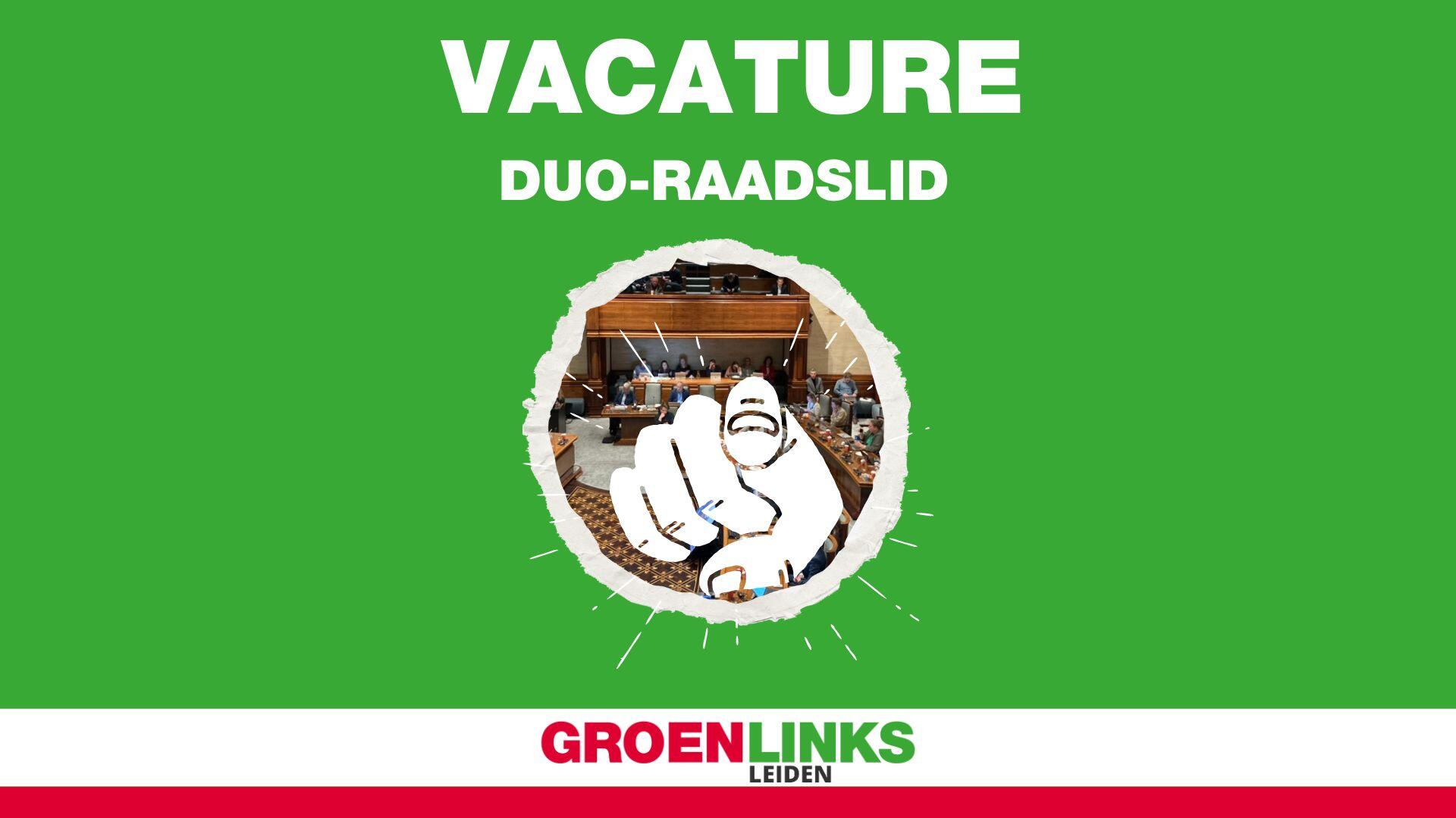 Vacature duo-raadslid GroenLinks Leiden